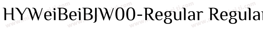 HYWeiBeiBJW00-Regular Regular字体转换